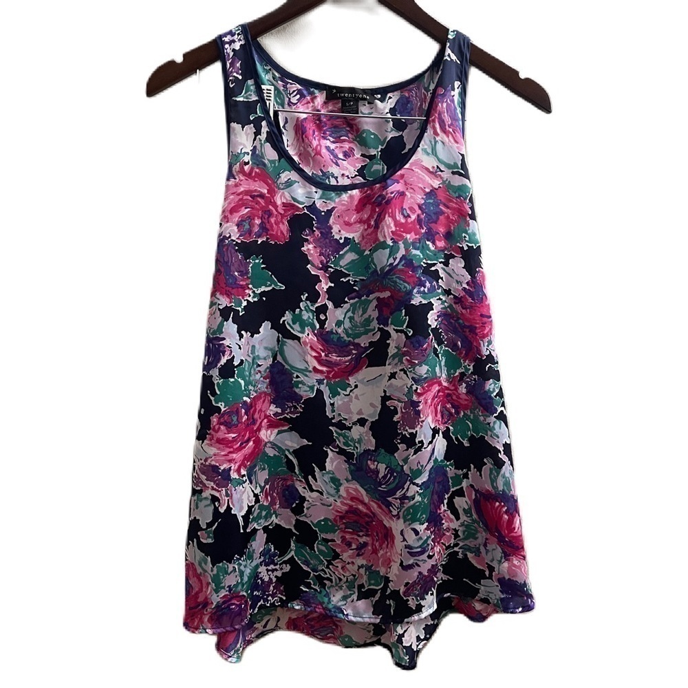 Twenty one navy pink and teal sleeveless top - S/P